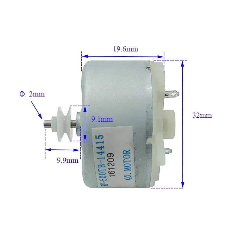 RF-500TB-14415 Micro 500 Motor Dc 5V 6V 9V 12V Mini 32Mm Diameter Ronde Spindel Motor Voor Cd-Speler Sproeier Robot Luchtbevochtiger