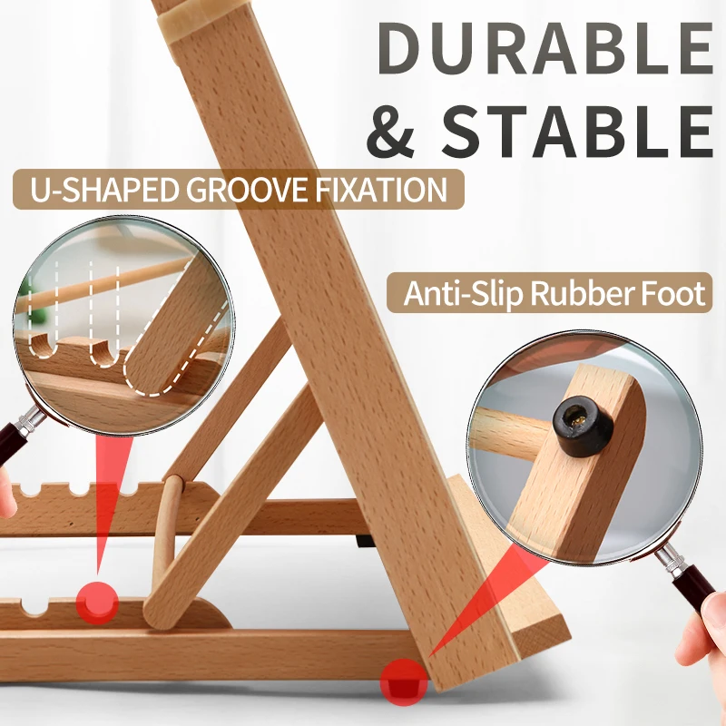 A3 Desktop Easel Board with 5-Position,Tabletop Wooden Painting Display for Classroom, Home, Studio, Students & Adults