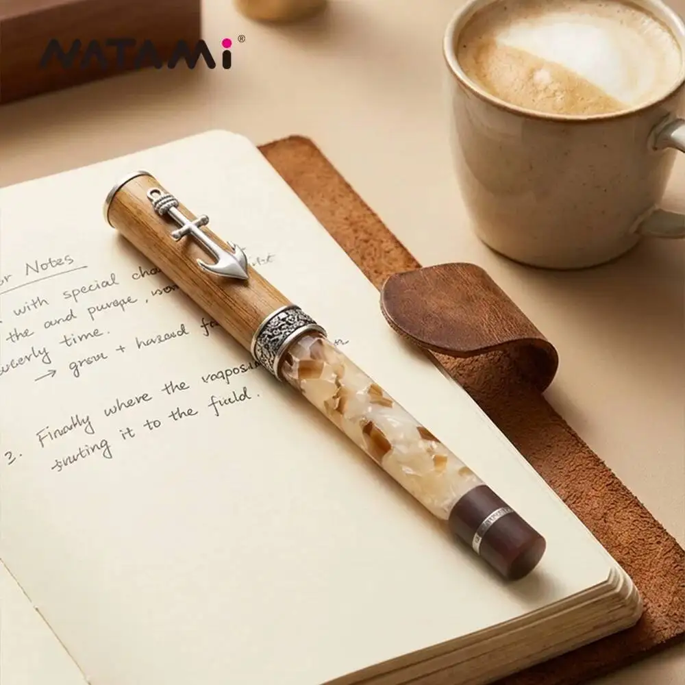 Tide-breaker  Metal Business Set Acrylic Gift Box Writing Stainless Steel Nib Retro Style Fountain Pen