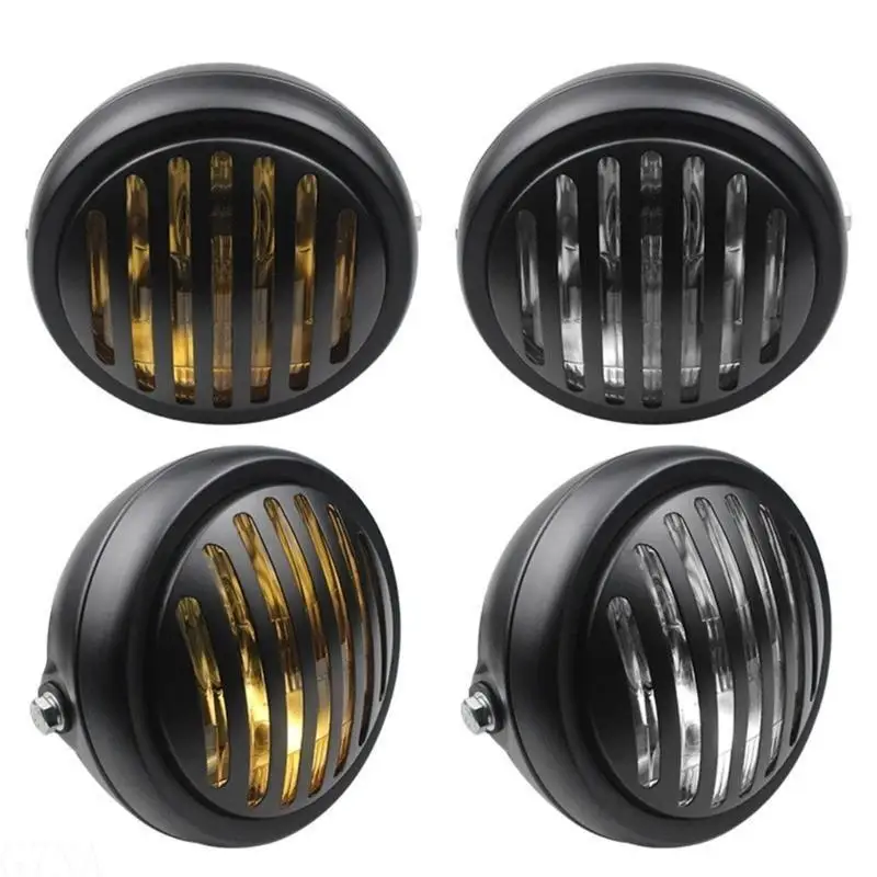 

G7NA Retro Scooter Bike Motorcycle Headlight With Grill, Corrosion Resistant Metal Housing, Smooth Detailing For CG125 Models