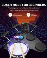 Lekato Cpd-1000 Electronic Drum Kit for Beginners - Quiet Mesh Snare Pad, 220+ Sounds, Coaching Module, Headphone Output