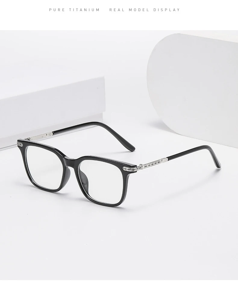 Photochrome Sonnenbrille mit schwarzem Rahmen, europäische und amerikanische Schildpattfarbe, Anti-Blaulicht-Myopie-Brille 6160 – Detail 2