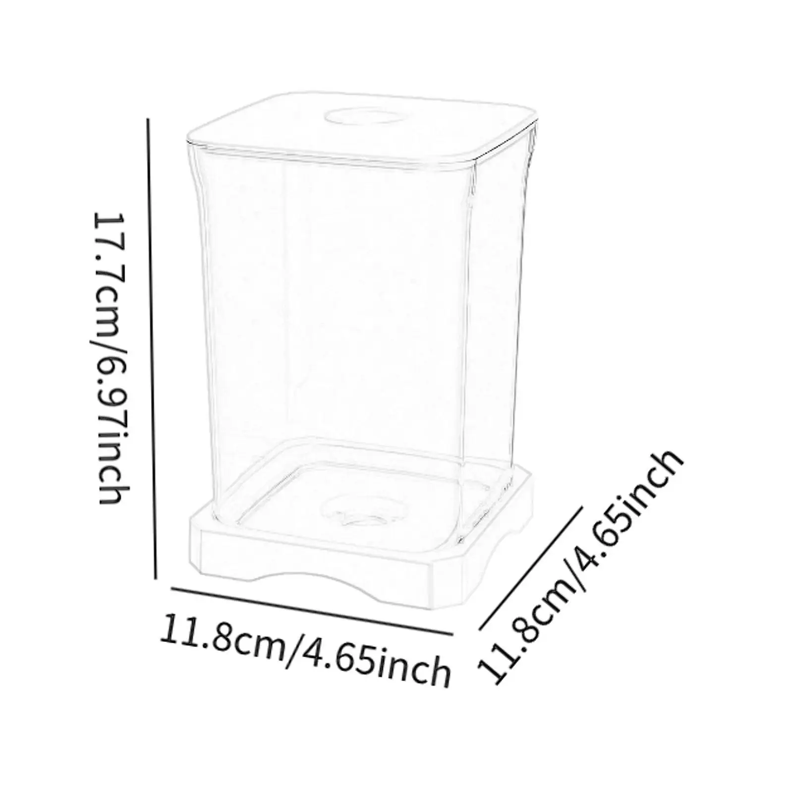 Betta Fish Tank Transparent Small Desktop Aquarium for Home Living Room Frog