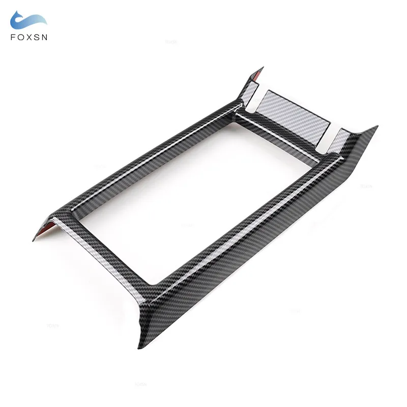 Car Accessories Carbon Fiber Pattern Center Control Armrest Base Frame Cover Trim For Audi A4 B9 A5 2017 2018 2019 2020 2021