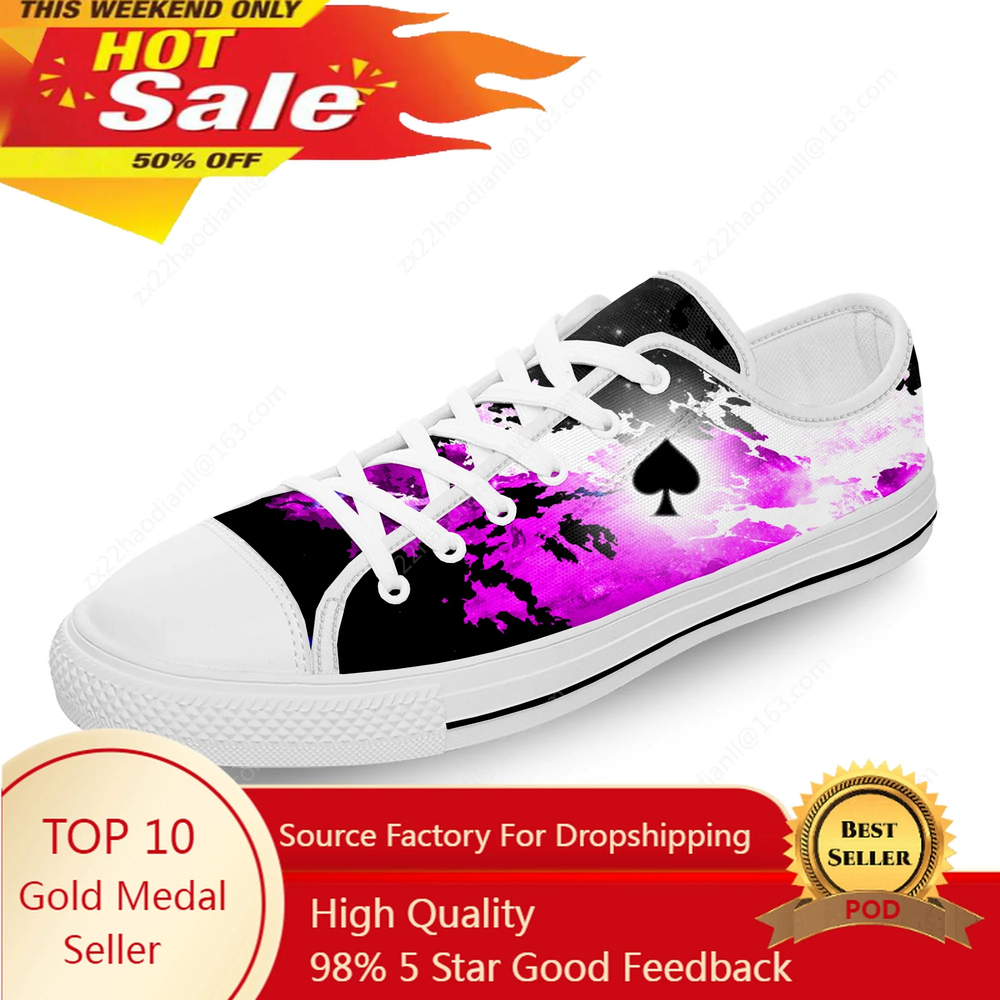 

Ace Aro Aromantic Asexual Asexuality Pride Flag Lightweight Cloth 3D Print Low Top Canvas Shoes Men Women Breathable Sneakers