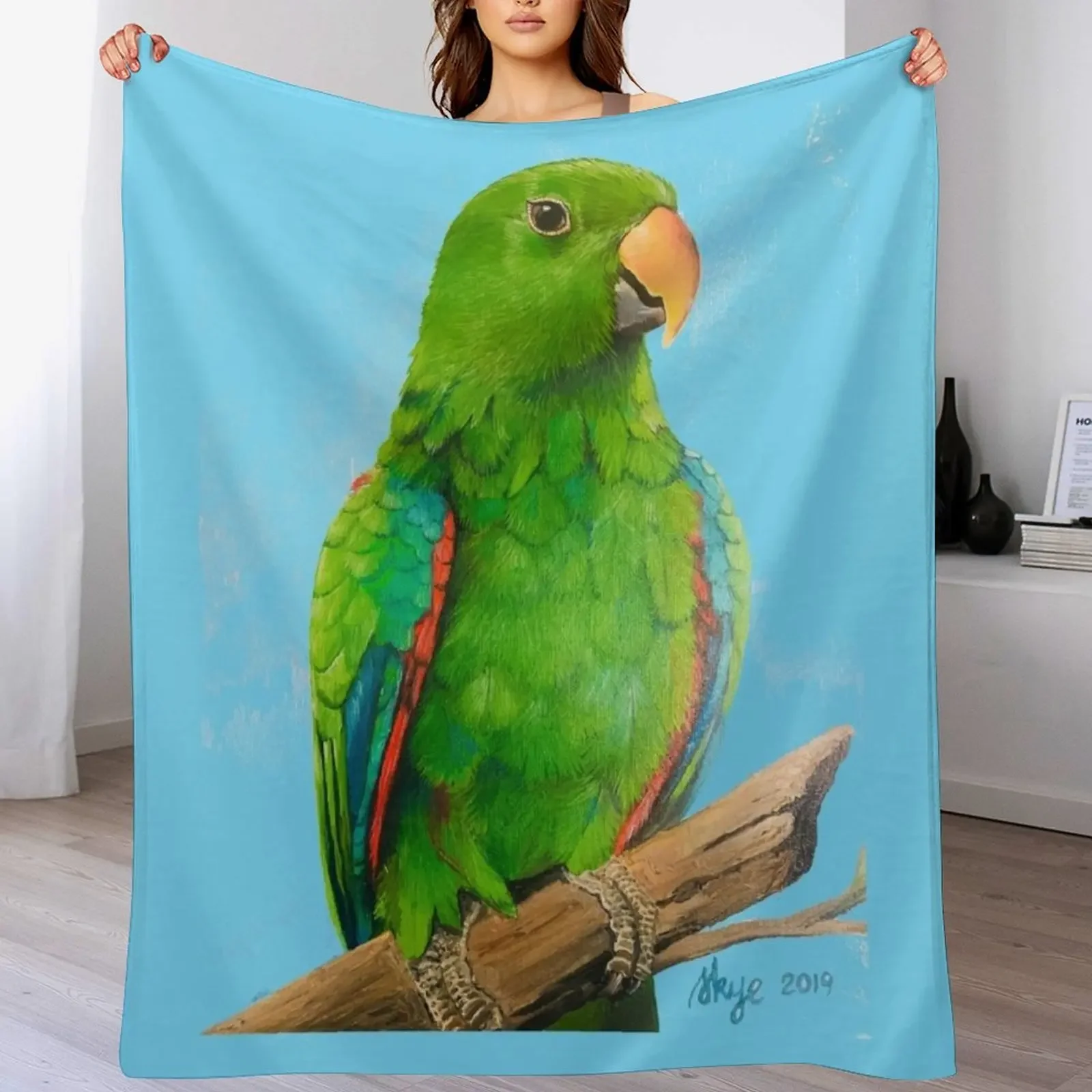 

Eclectus Throw Blanket Summer warm winter Beach Heavy Blankets