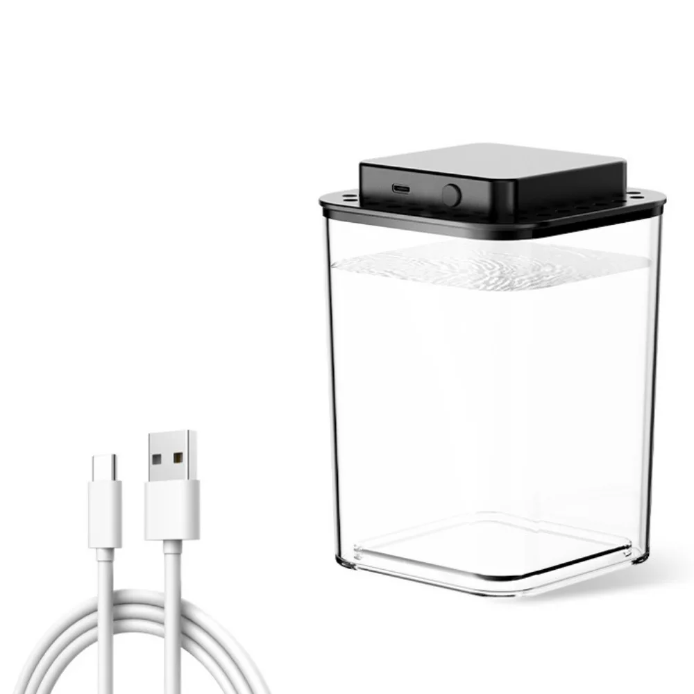 

Прозрачный аквариум для бетты с USB-зарядкой, интеллектуальным датчиком, настольный аквариум с отверстием для кормления, светодиодной подсветкой и функцией витрины