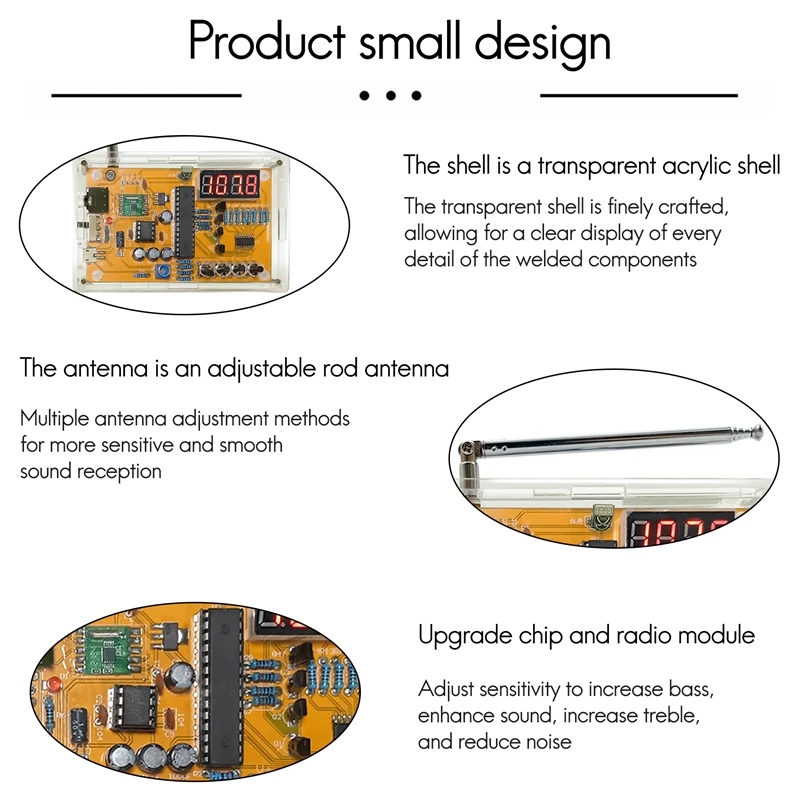 DIY FM Radio Assembly Kit Digital Tube DisplayDIYWelding Electronic Production Single Chip Microcomputer Training Parts-A27I