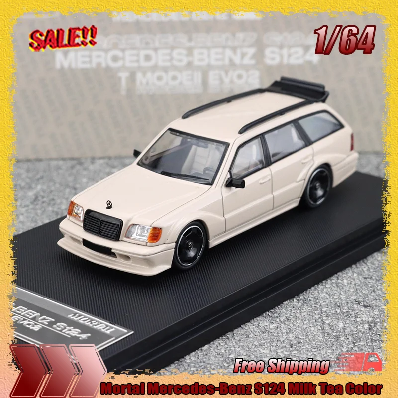 

Mortal 1:64 Mercedes-Benz S124 цвет чая с молоком, имитация сплава, миниатюрная литая модель автомобиля, детская игрушка на заказ, коллекционный подарок