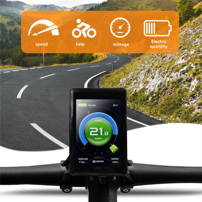 -MEOF vélo électrique affichage couleur KT TF02S 24V 36V 48V panneau de commande Intelligent affichage Ebike Kit