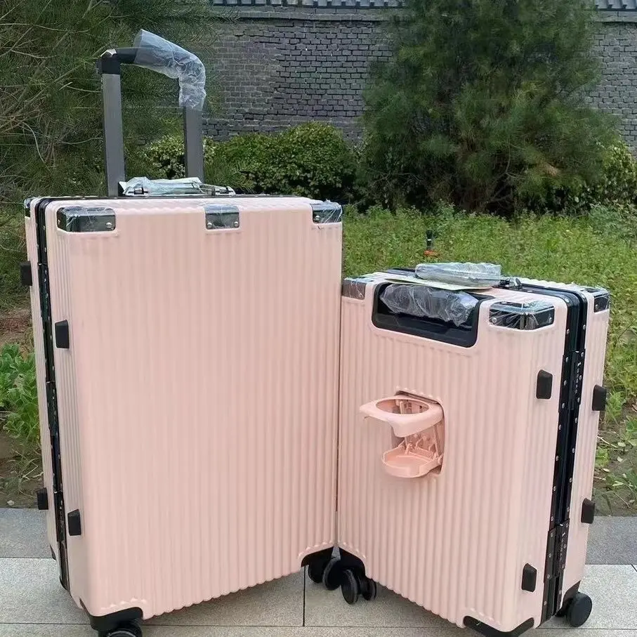 1 قطعة صندوق كلمة المرور ، حقيبة ، حقيبة عربة قوية للطلاب ، عجلة عالمية ذات سعة كبيرة ، إطار ألومنيوم سميك ، للرجال والنساء