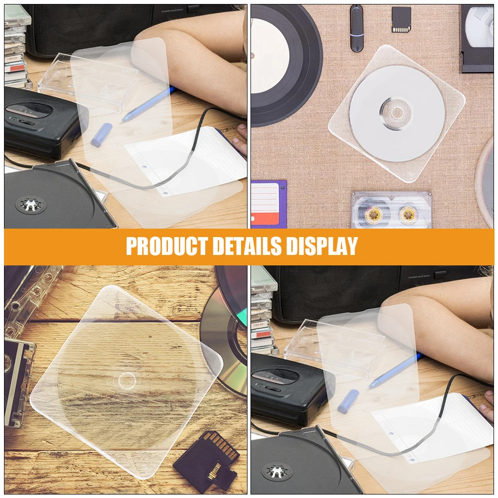 10pcs CD Boxes DVD Cases Clear Plastic Storage Holders Compact Discs Organizer Reusable Portable Lightweight Travel Use