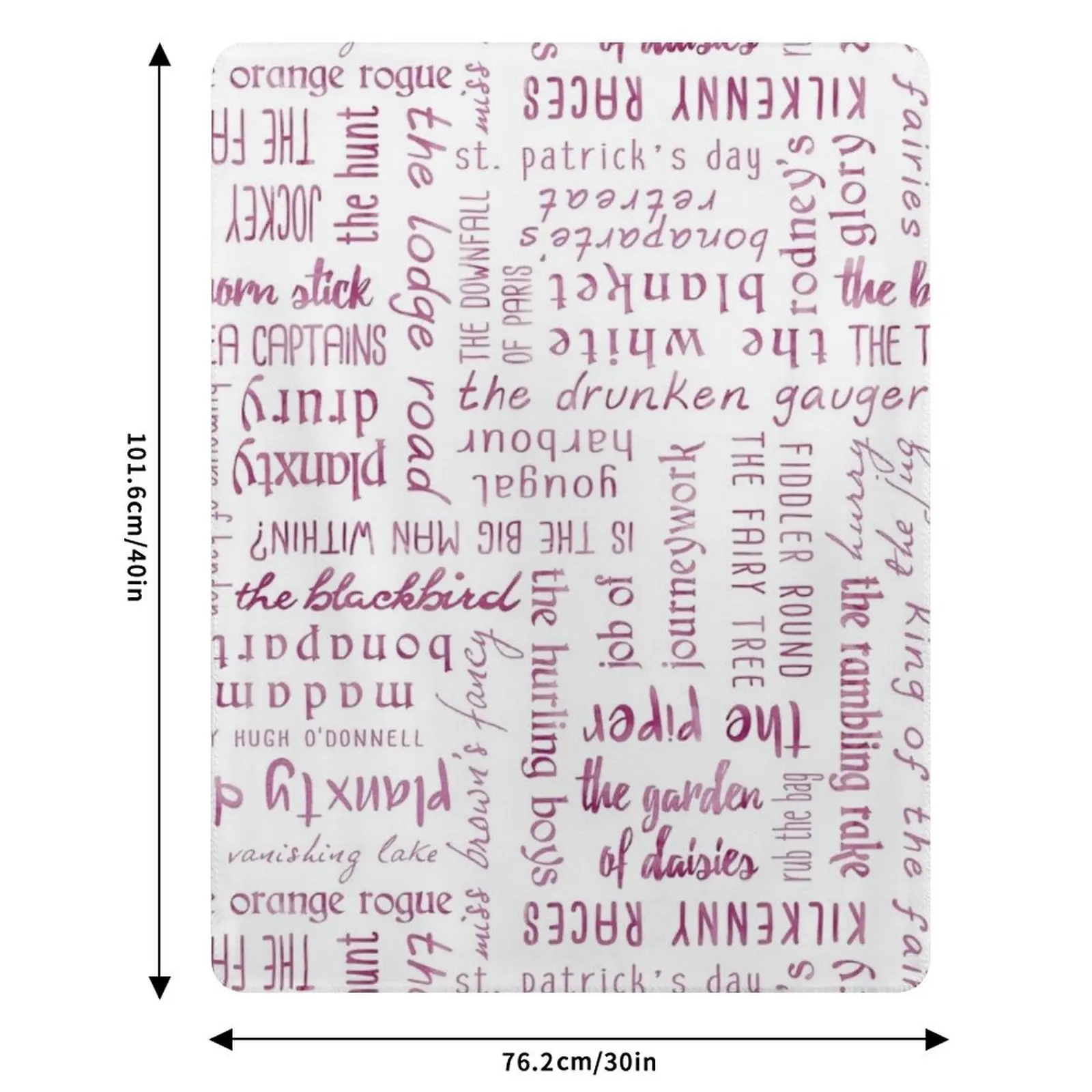 Irish Dance Sets -- Pink Throw Blanket Cozy Warm Blanket for Bed Room Decor view 6