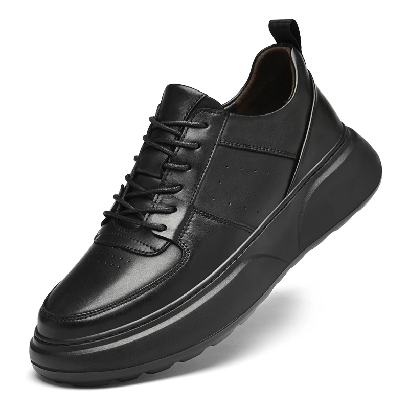 

Men Leather Shoe Casual Formal shoes Men Shoes Genuine Leather Casual Driving Shoes Lace Up Hard-Wearing high-top Shoe