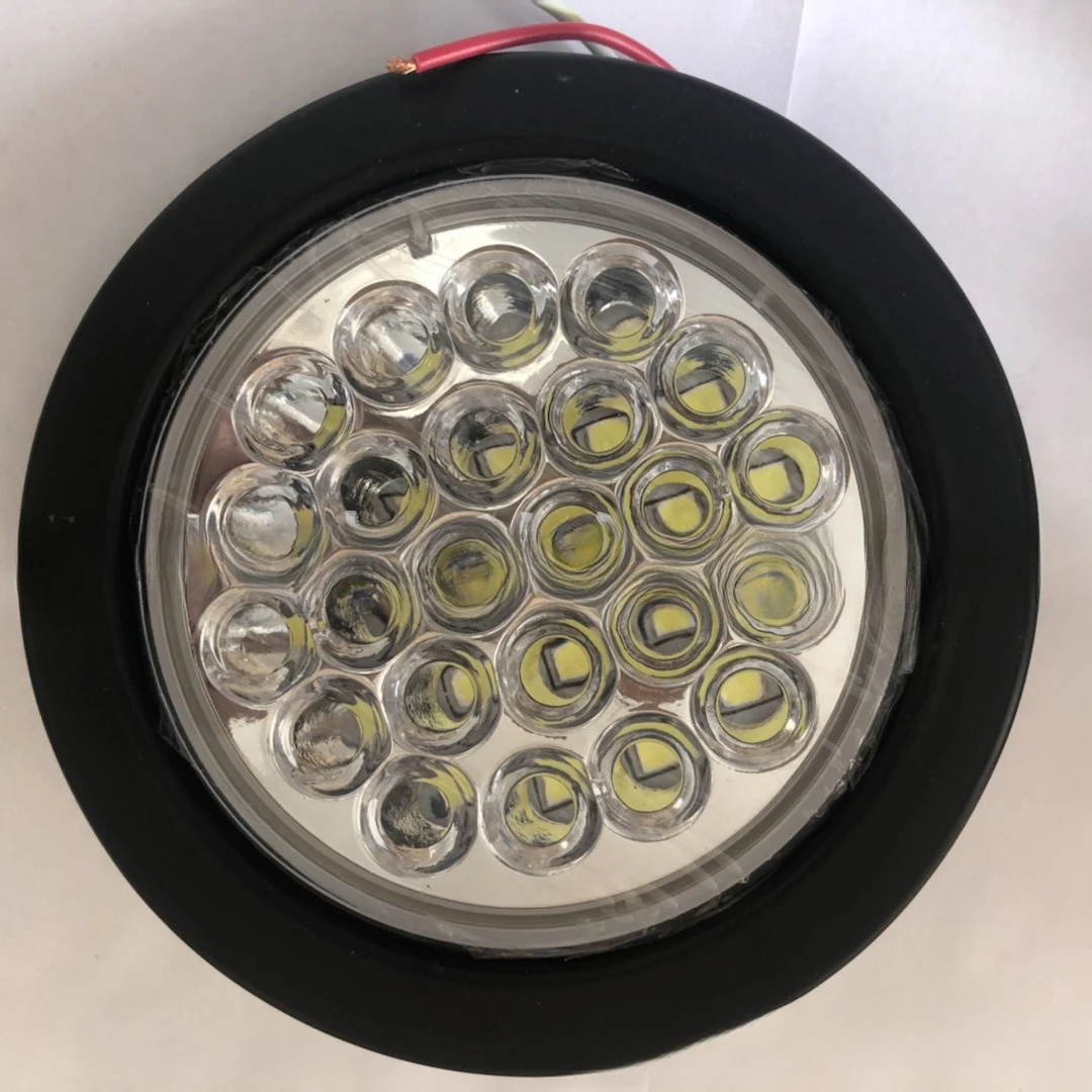 24LED 4 inch rubber ring round light with plug YD-11-2-P truck rear width indicator running light rubber round light