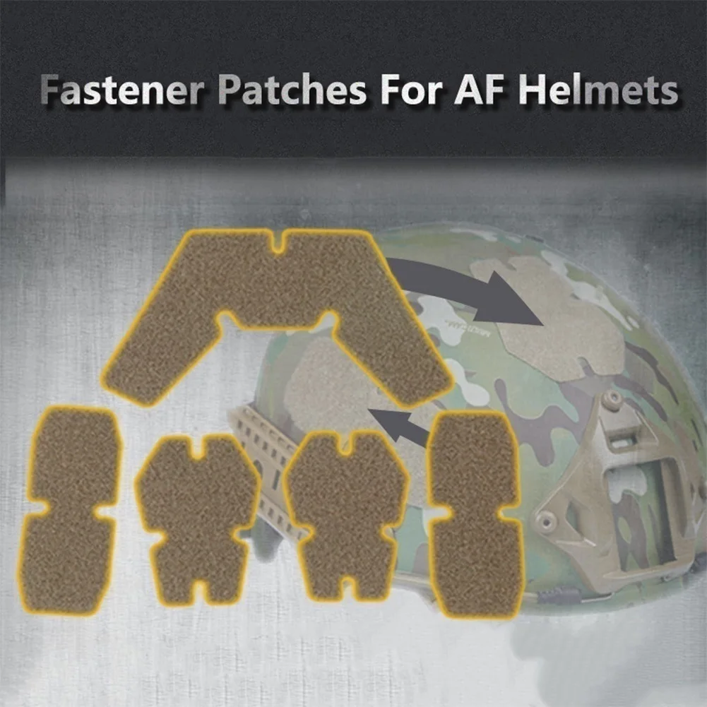 Parches para casco Airsoft, accesorios adhesivos con gancho y bucle para cascos AF, casco táctico, pegatina adhesiva trasera para el cabello DIY - imagen 4