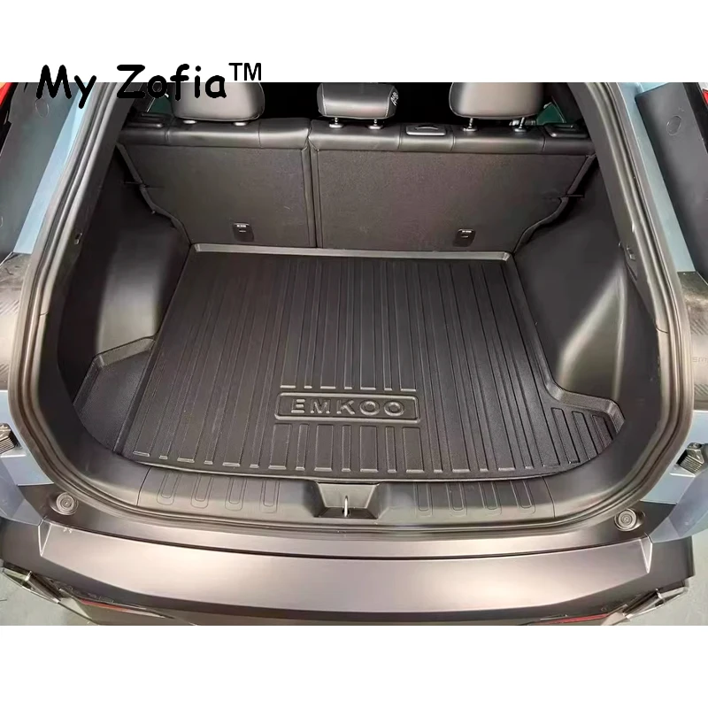 For GAC Trumpchi EMKOO 2022 2023 2024 2025 Car Rear Trunk Cargo TPE Trunk Mat Floor Tray Rear Seat Backrest Pad Auto Accessories