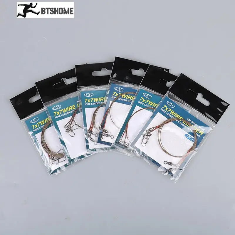 1 Pack Steel Fishing Line Wire Line Leader Fishing Leash  Anti-winding Titanium Wire Anti-bite Wire Fishing Accessories