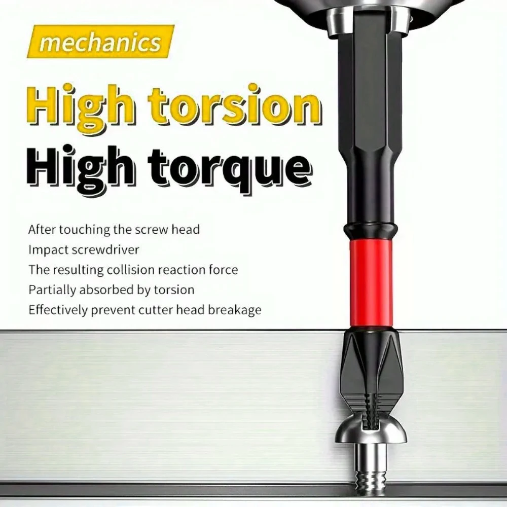 KATWAY Magnetic Anti-shock Cross Batch Head High Hardness Non-Slip Impact Bits Screwdriver Set 25/50/65/70/90mm HH-AA243