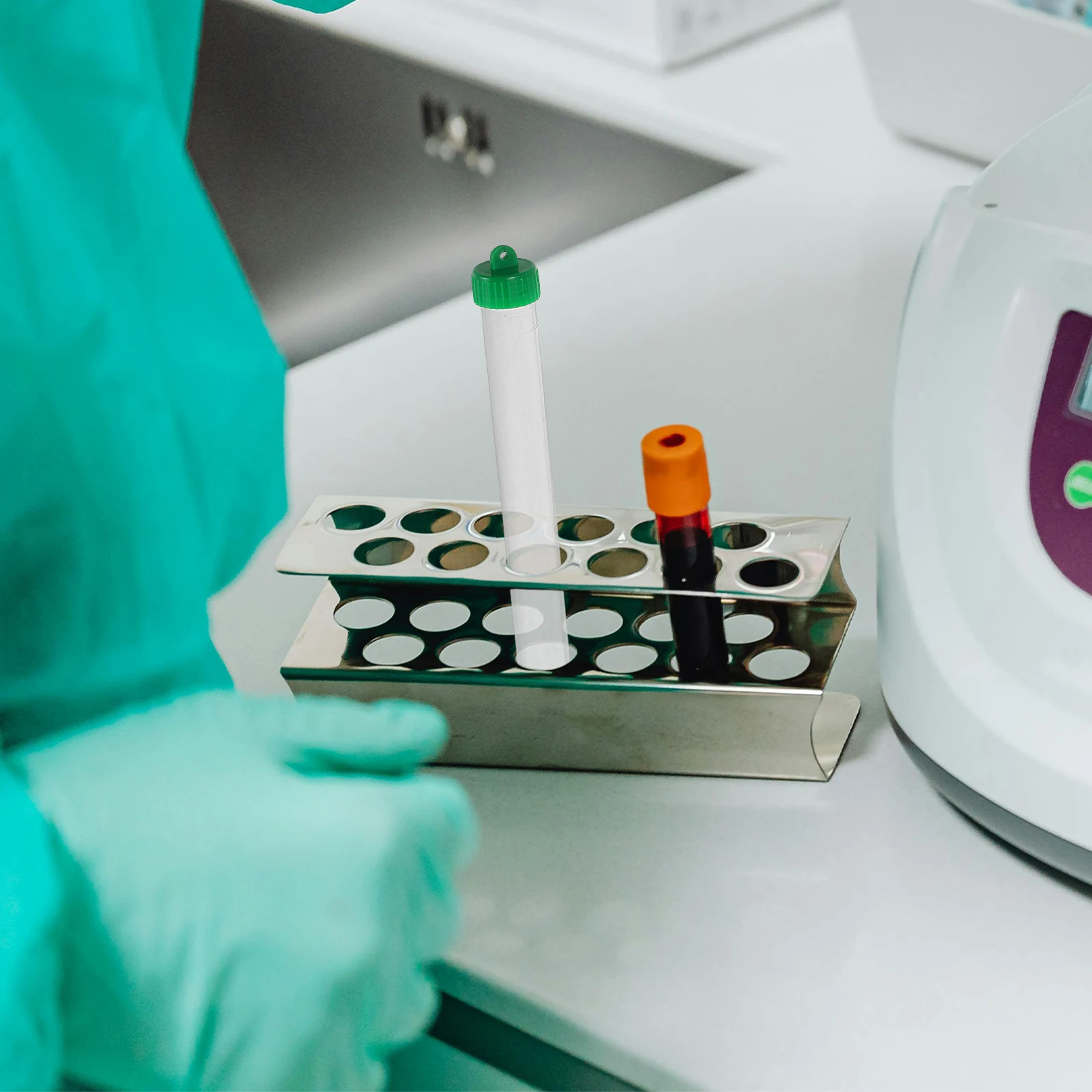 10 Plastic Test Tubes Clear Small Storage Bottles Tiny Vials Screw Cap Leak Proof Sample Testing Plastic Test