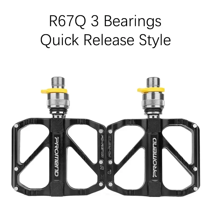 Promend Bike Pedal Quick Release 3 Bearing MTB Pedal Aluminum