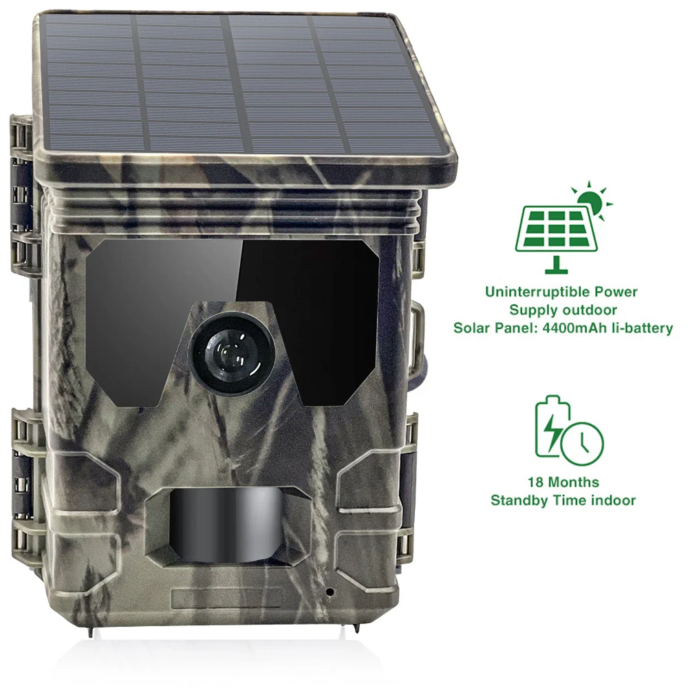 

Solar outdoor hunting camera 4K50MP high-definition night vision IP65 waterproof infrared motion detection hunting camera HC600A