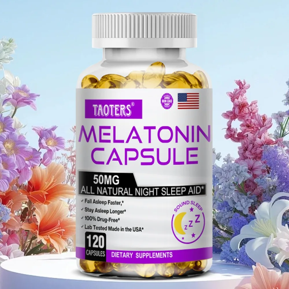 Melatonin Capsules 25mg - To Sleep, Relaxation, Stress, Promote Deep Sleep and Healthy Sleep, Non-GMO