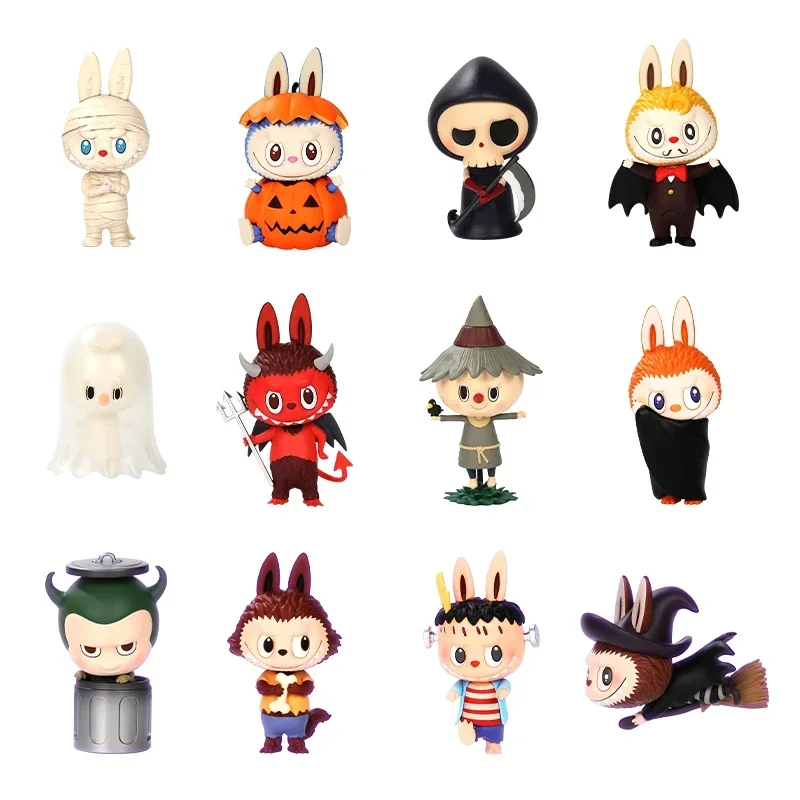 POP MART Labubu ฮาโลวีน Monster Carnival Series กล่องตาบอด Mystery กล่อง Guess กระเป๋าของเล่นตุ๊กตาน่ารักอะนิเมะเดสก์ท็อปเครื่องประดับ