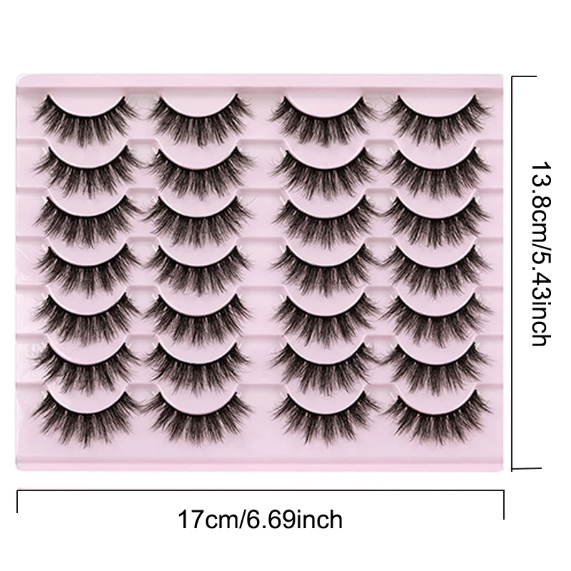 高模倣の立体的なカール、厚く乱雑なつけまつげ - 14ペア、最も魅力的なあなたを演出します