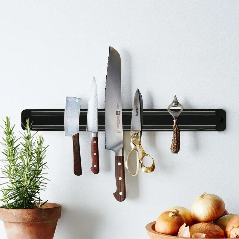 A Magnetic Wall Mounted Knife Holder 20-56cm, Storage Rack for Kitchen Utensils, Warehouse Tools, and Kitchen Small Tools