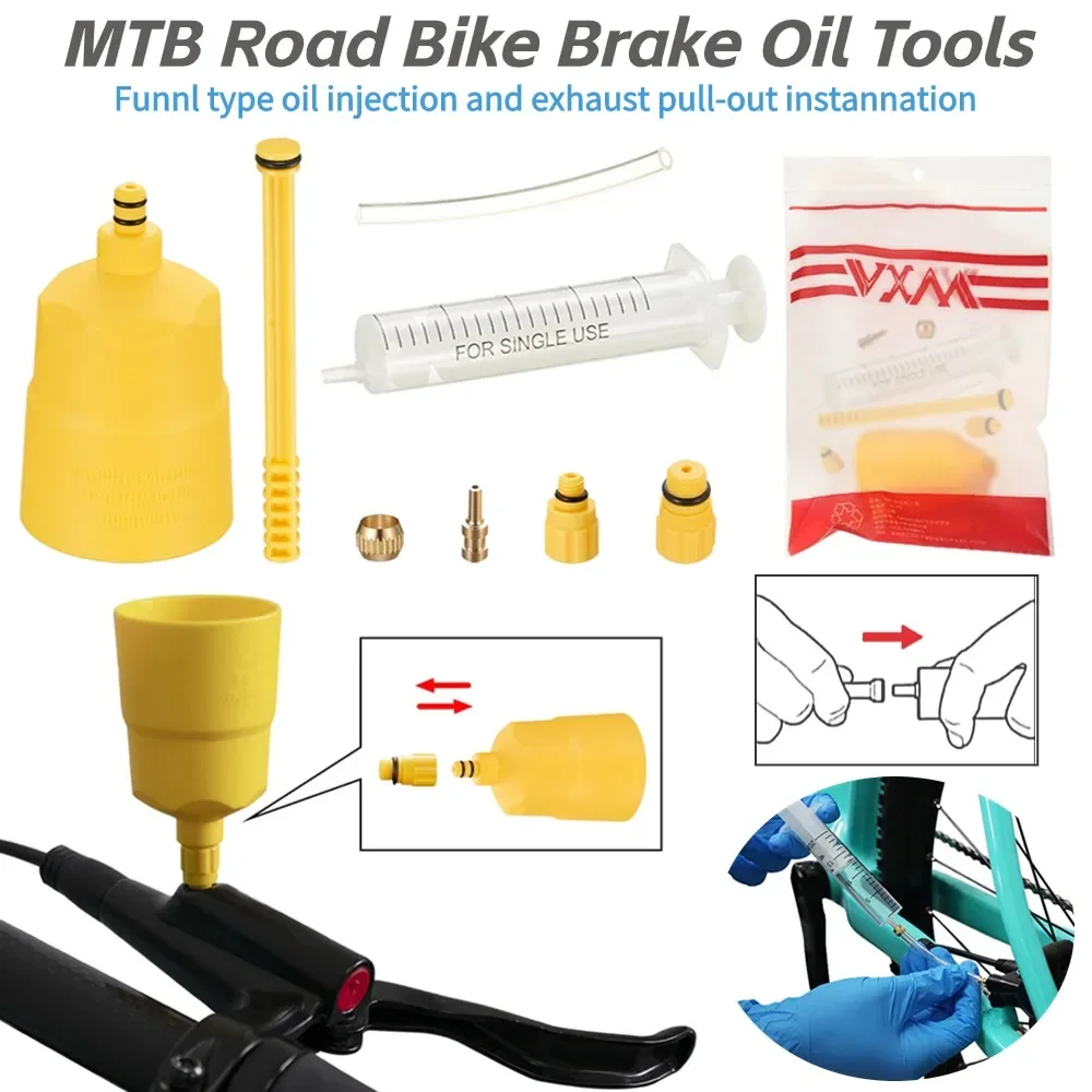 1Set Bicycle Brake Mineral Oil System Bleed Kit for Shimano Hydraulic Disc Brake Fluid Oil Tools Mountain Road Bike Repair Kit