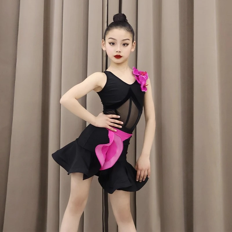 Jupe de danse latine personnalisée, tenue d'entraînement pour filles, Costumes de spectacle, ensemble de costumes, robes de concours de danse de salle de bal pour femmes