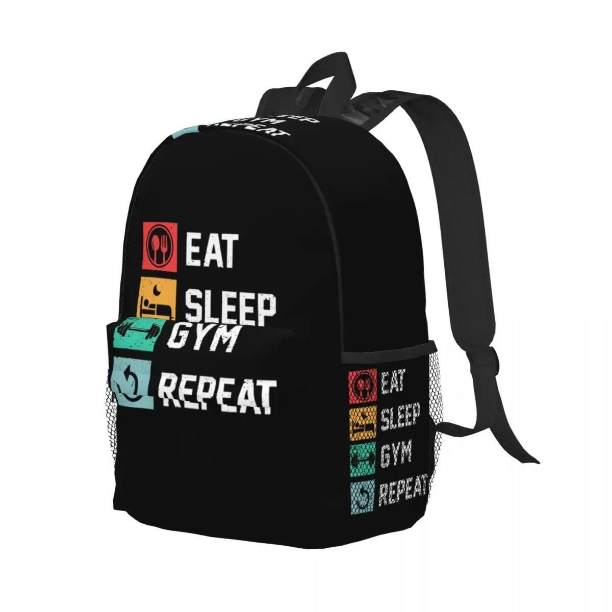 

Рюкзак с мотивационным цитатой Eat Sleep Train, школьная сумка для мальчиков и девочек, школьная сумка, компьютерная сумка на плечо для мужчин и женщин