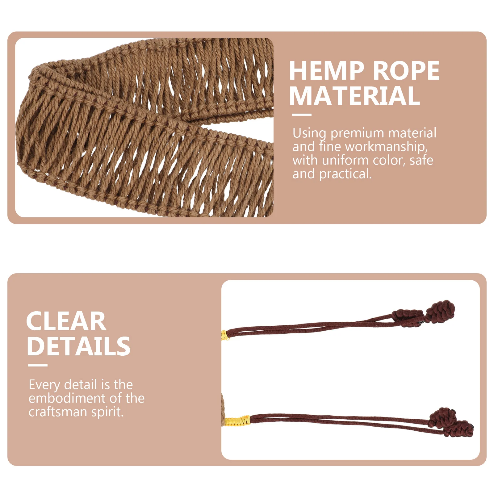 Durable Ethereal Drum Rope Handmade Hemp Woven Ring for Steel Tongue Drum Practical and Long Lasting Hand-Made Rope