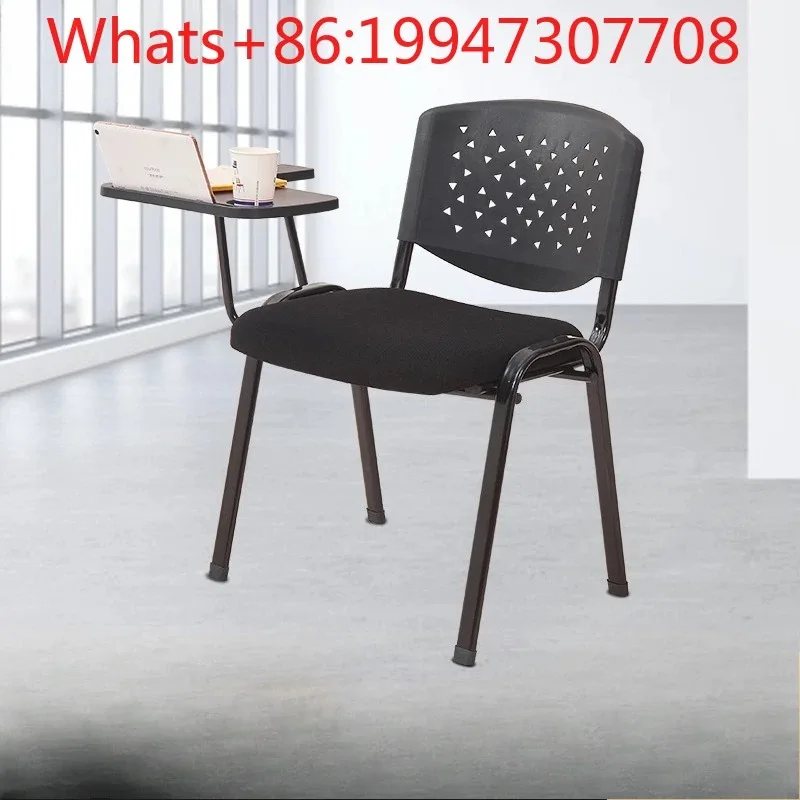 

Simple modern plastic chair with writing board chair with metal skeleton living room study