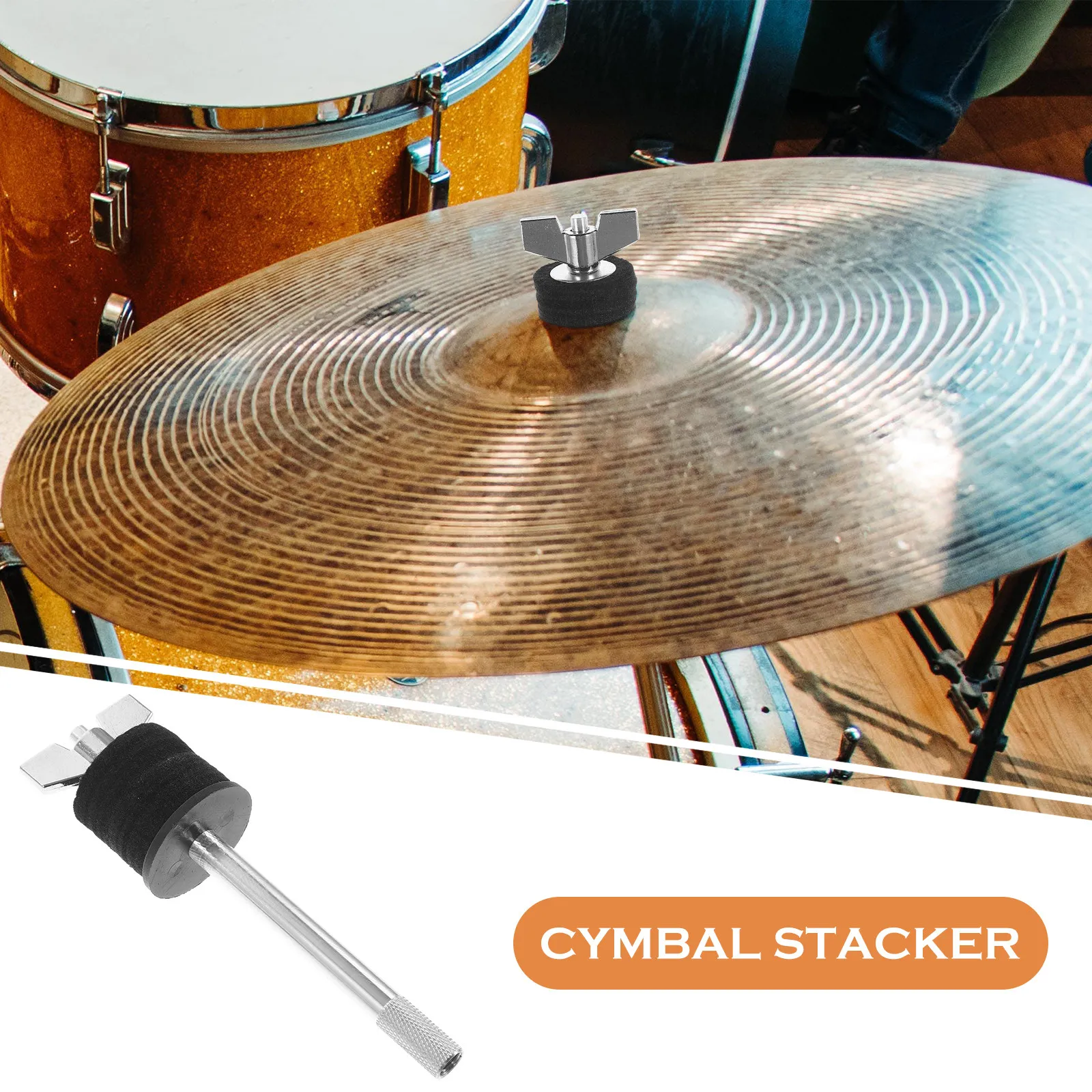 Professional Cymbal Stacker Alloy Felt Drum Hardware for Splash Bell Cymbal Mount Extension Boom Arm Holder Percussion Accessory