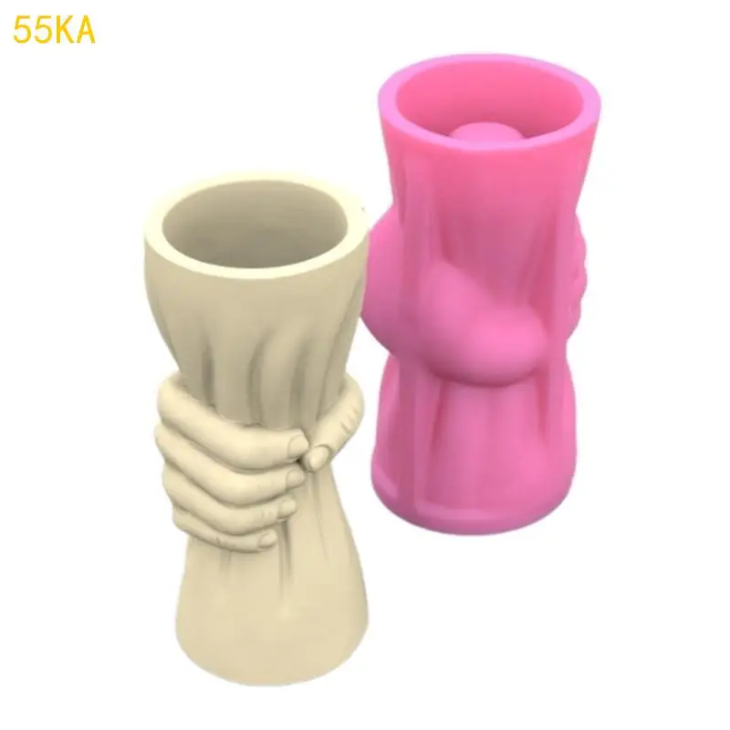 

Silicone Mold DIY Planter Molds Crafting Moulds Hand Shaped Pencil Holder Moulds Suitable for DIY Flower Vase 55KA