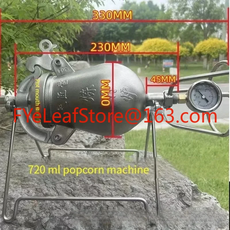 500ml Home Old Popcorn Maker Grain Amplifier Machine 720ml Hand-cranked Puffed Rice Corn Making Machines