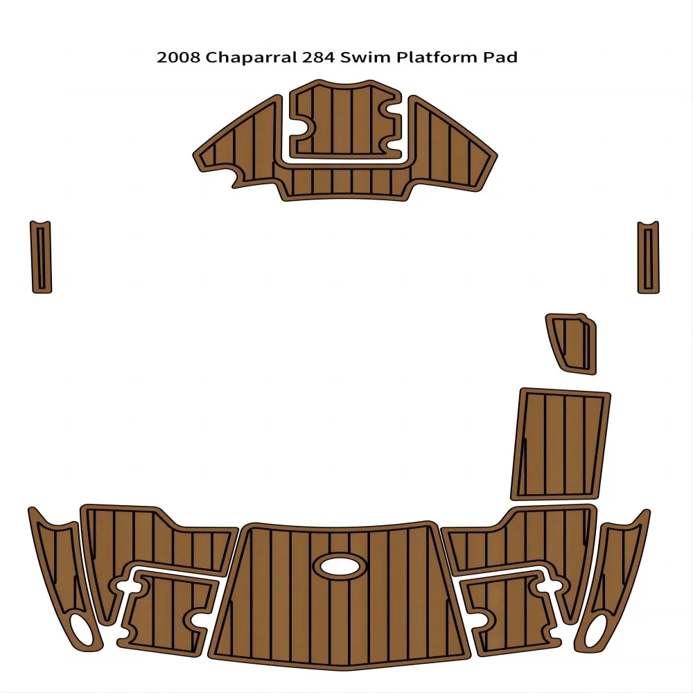 

Swim Platform Step Pad Boat EVA Foam Faux Teak Deck Floor Mat For 2008 Chaparral 284