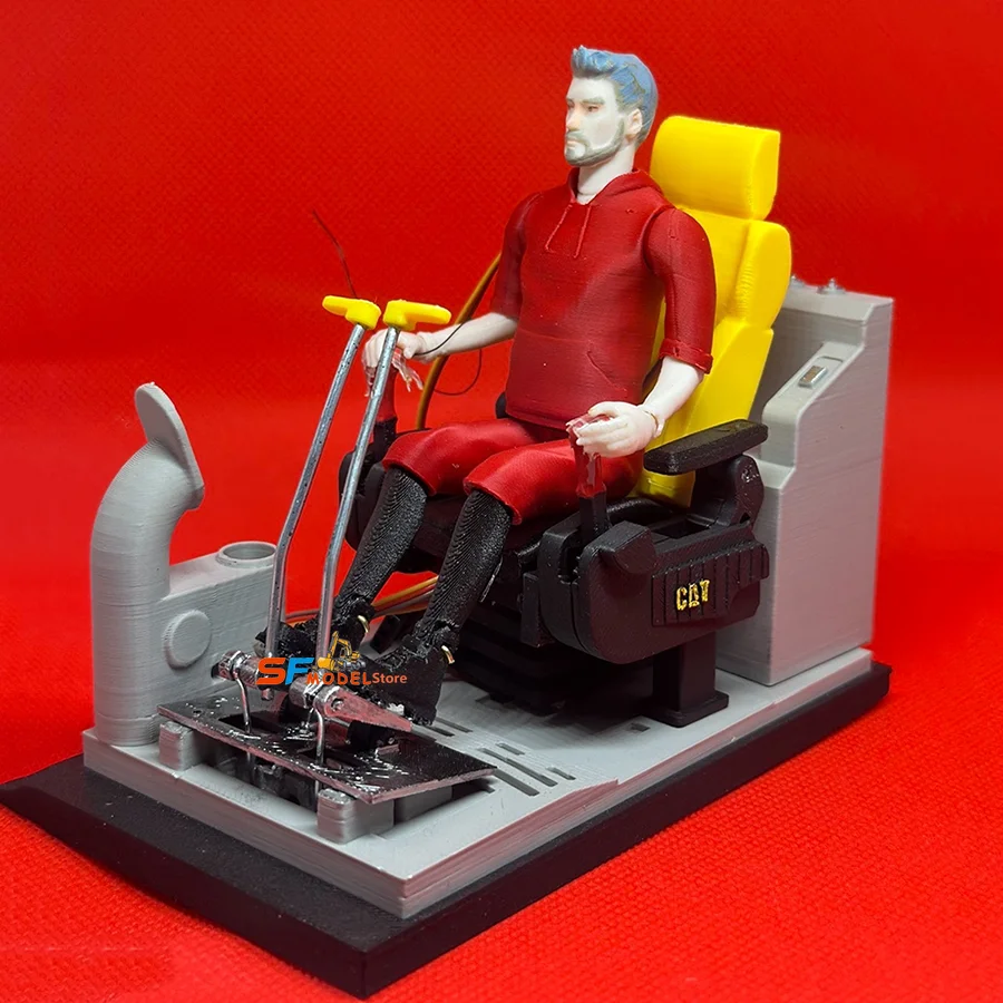 

RC Excavator Cab Linkage Seat Suitable for 1/12 1/14 Excavator Loader Bulldozer Engineering Machinery Model Cab Upgrade Seat