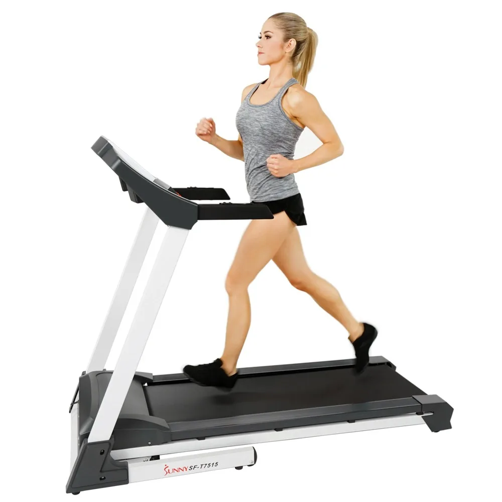 Treadmill Features Auto Incline, Dedicated Speed Buttons, Digital Performance Display with BMI Calculator and Pulse Sensors.