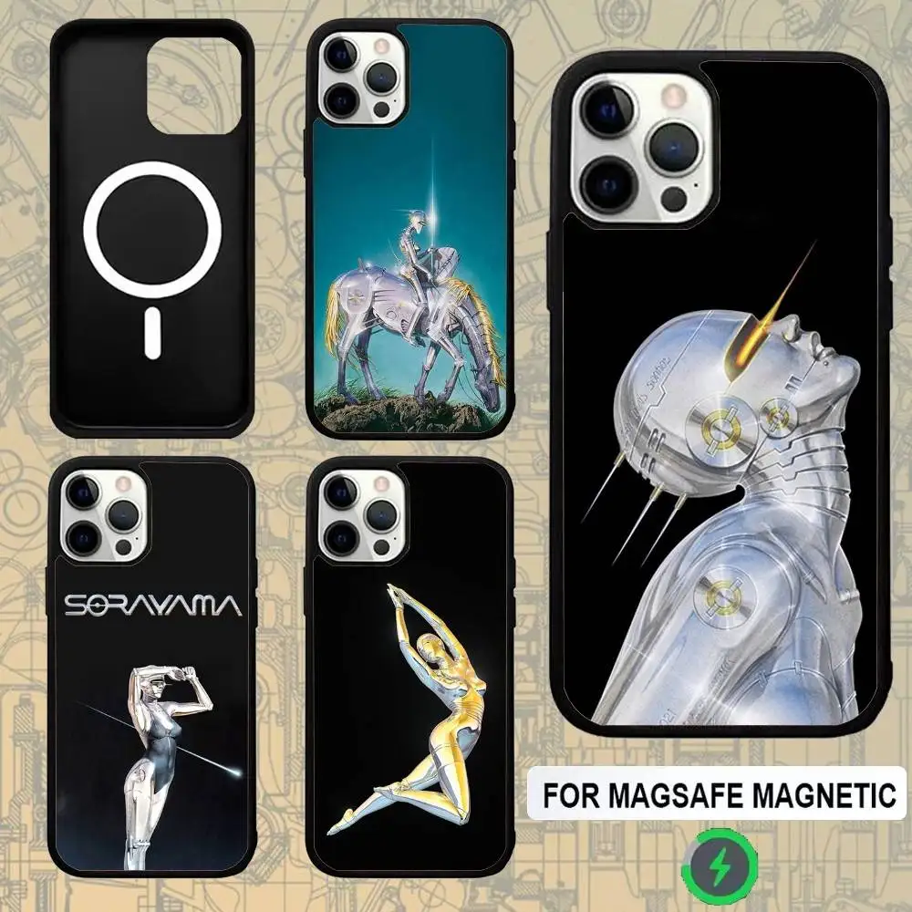 

Hajime Sorayama Art For Magsafe Wireless Charger Case For iPhone 15,16,17,13,14,11,12,Pro,Max,Plus,E,Air,Mini Protection