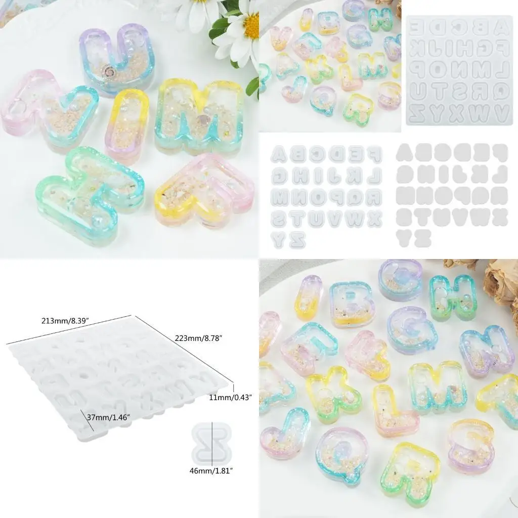 

J78F Letter Epoxy Resin Mold DIY Jewelry Pendant Tool Crafts Making Supplies