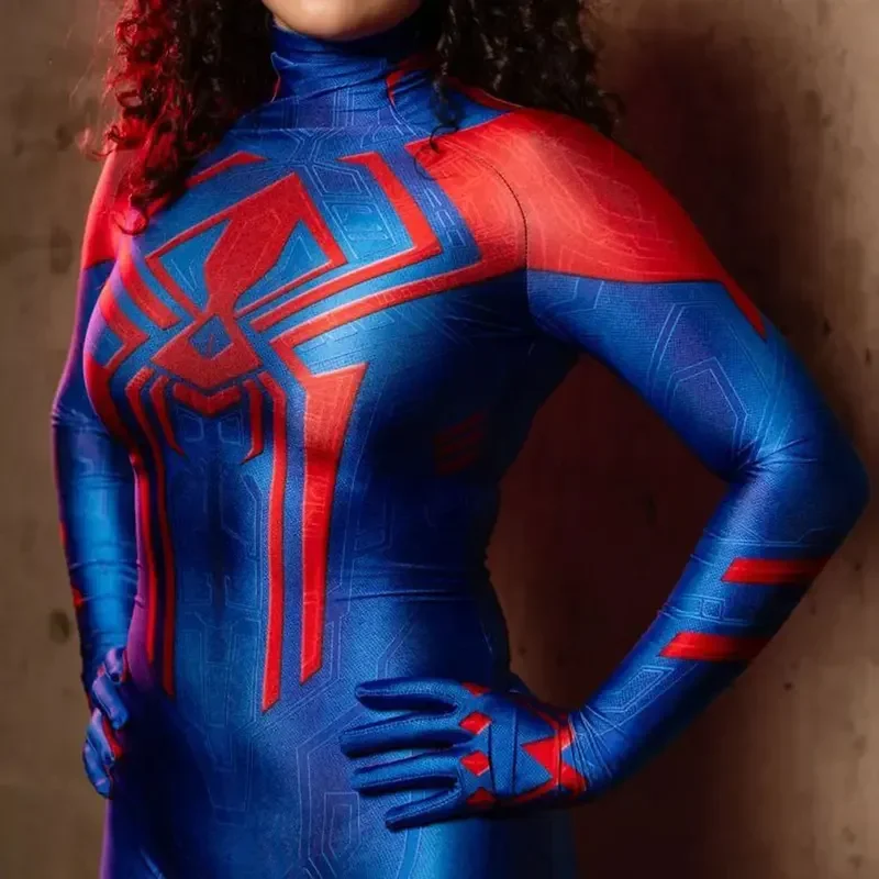 Disfraz de Spiderman 2099 para mujer, disfraz de cosplay para adultos y niñas, superhéroe Zentai de Spider-Man, mono de fiesta sin máscara, $0 $ k