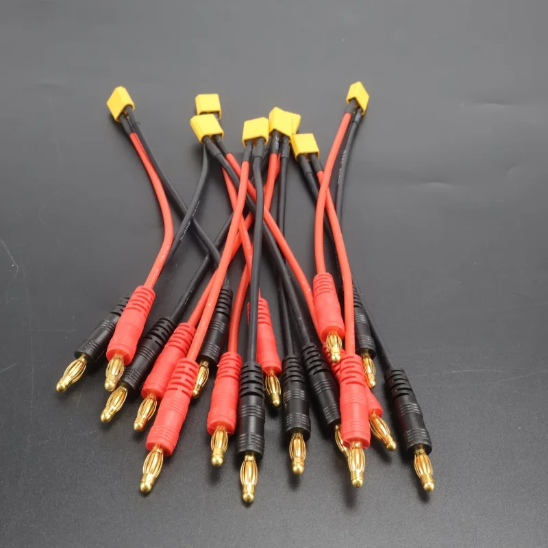 สายชาร์จ XT30 XT60 แบบ T Plug ไปยังปลั๊กกล้วย 4.0 มม. สายชาร์จซิลิโคน สำหรับแบตเตอรี่ลิโพ