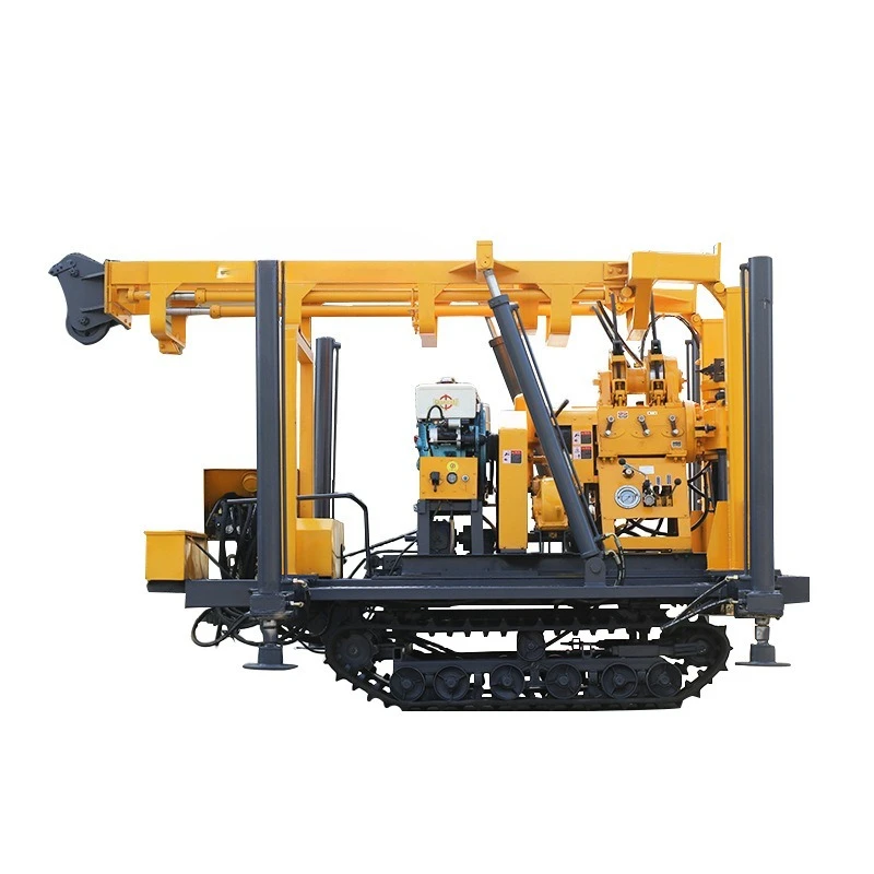 

Small household crawler hydraulic drilling rig, hydraulic diesel 100-meter well drilling rig