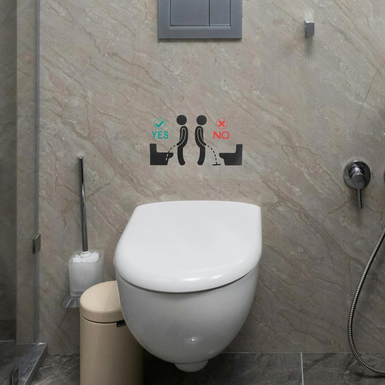 

Bathroom Civilization Sticker Creative Toilet Target Decal For Urinal Training Potty Aiming Reminder Washroom Cleanliness Sign
