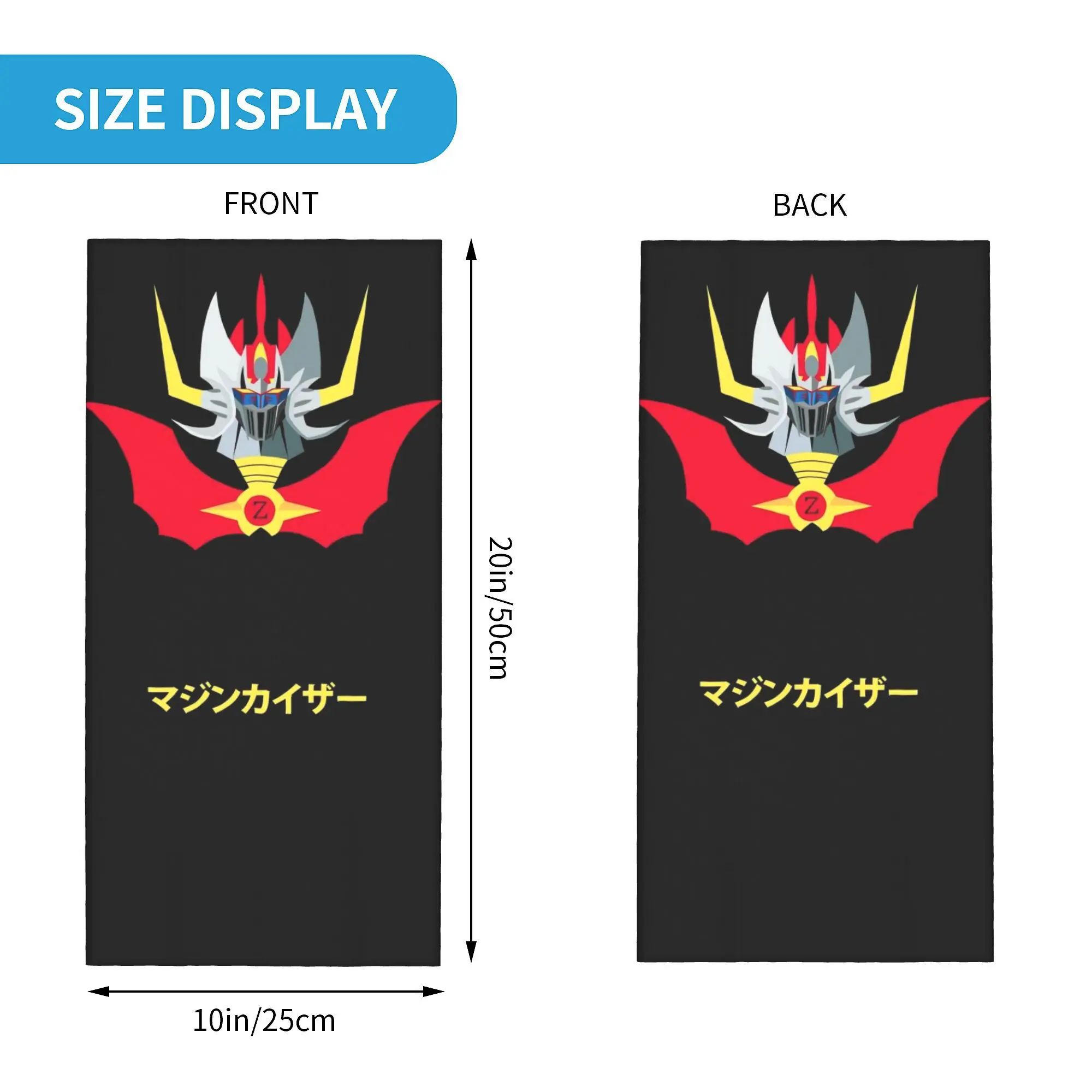 Custom UFO Robot Grendize Bandana Neck Gaiter UV Protection Face Scarf Cover Women Men Mazingers Headwear Tube Balaclava