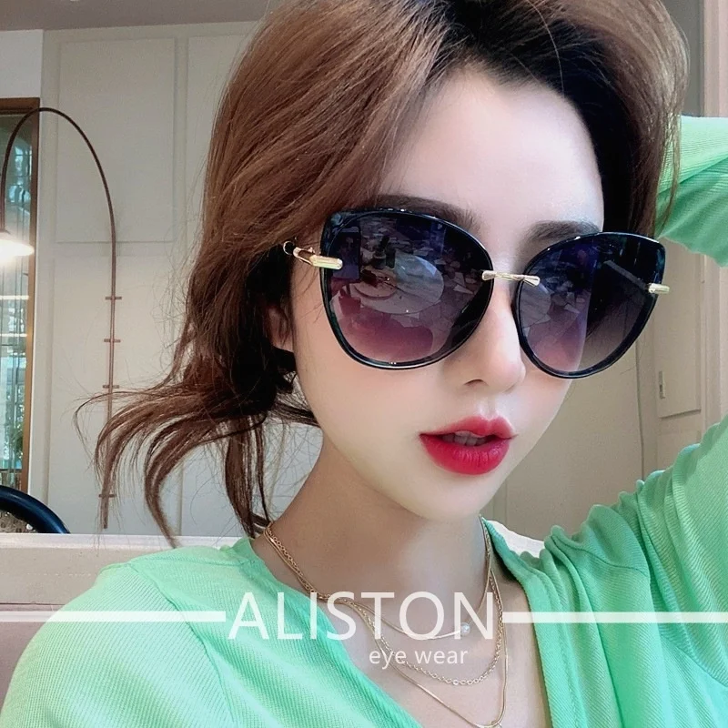 

2022 New Sunglasses Women's Sunglasses Cat Eye Network Red INS Glasses Korean Edition Tide