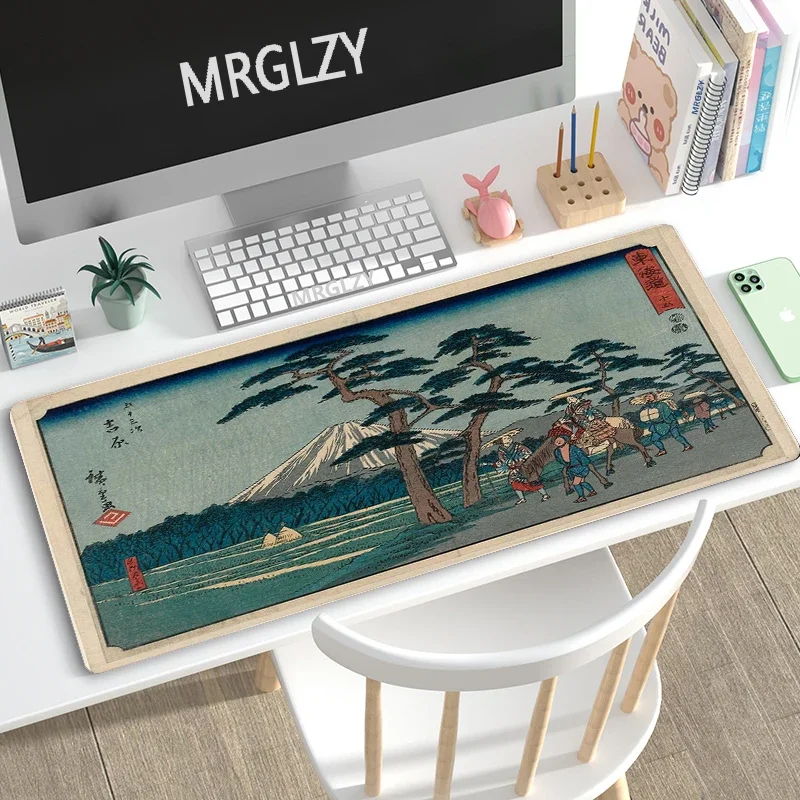 Giant Waves Mouse Pad Large Japanese-style Mouse Pads Company MouseMat Art Carpet Rugs Gamer Ukiyo-e Keyboard for Laptop 900X400